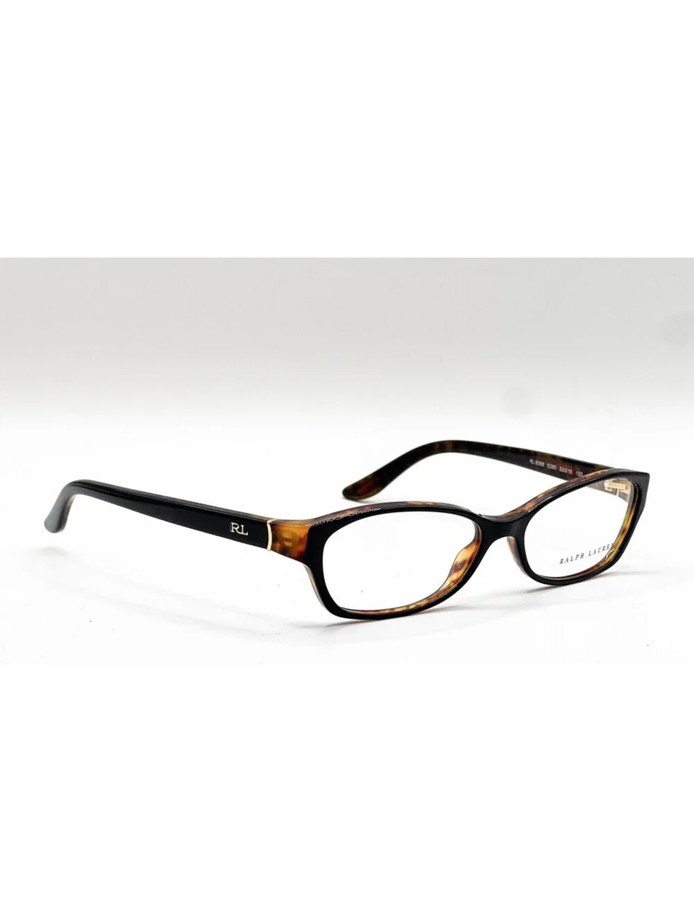 Ralph Lauren RL 6068 5260 Black Havana Full Rim Authentic Eyeglass Frames 53-15